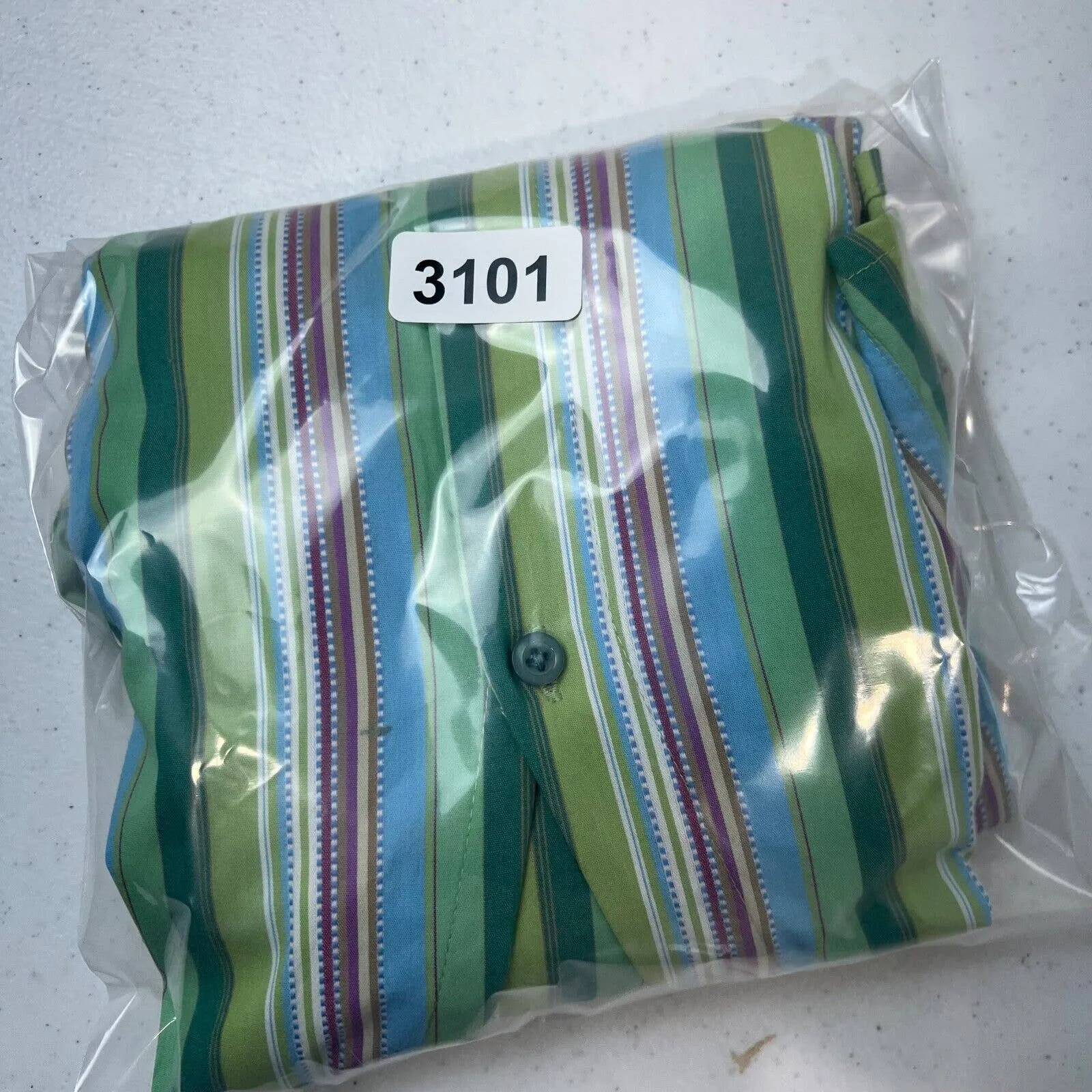 ALC Women's Striped Button Front‎ Blouse Top Stretch Long Sleeve Multicolor SZ L - Image 9