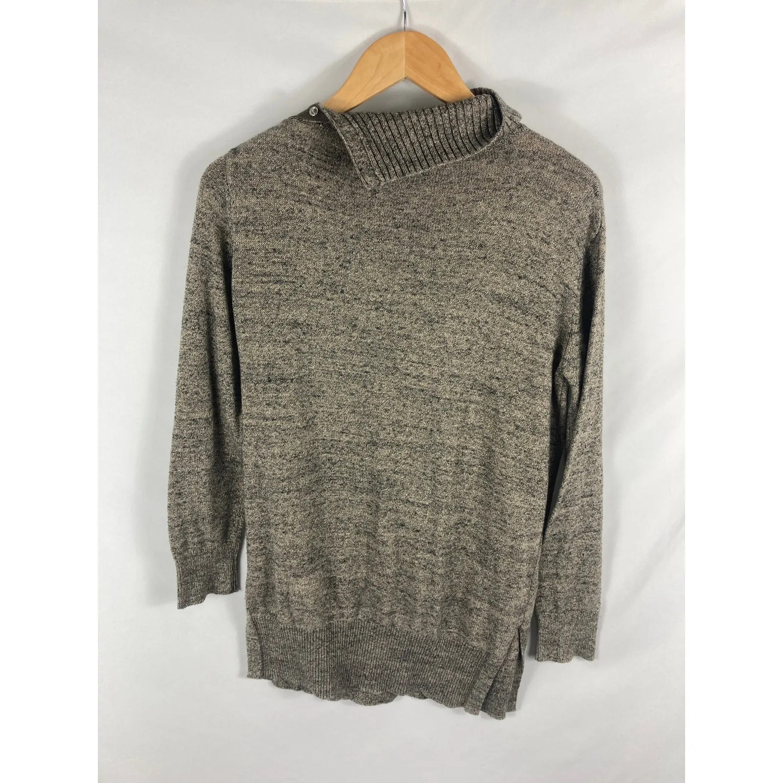 GAP Mock Neck Brown Knit Sweater Size Small - Image 3