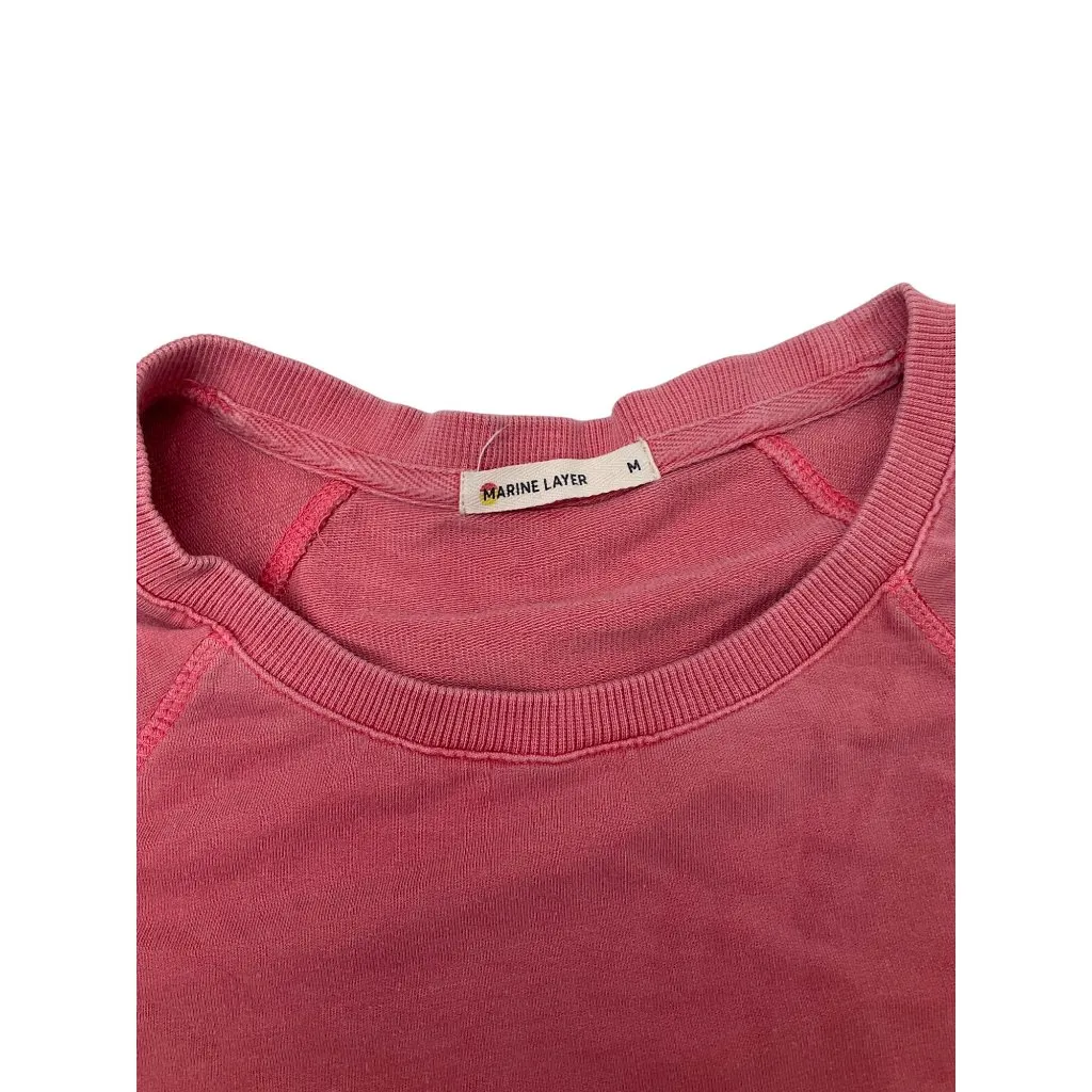 Marine Layer Womens Pink Cotton Crewneck Sweatshirt Size M casual cotton comfy - Image 3