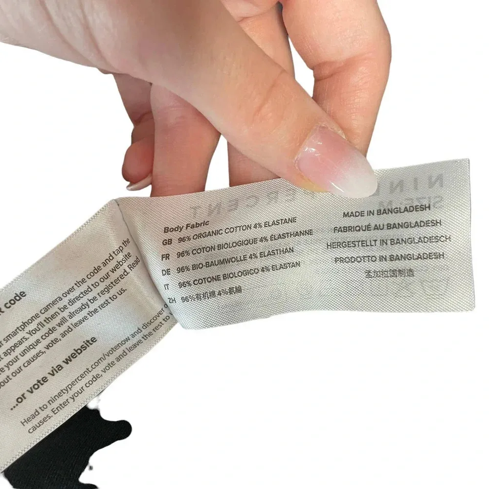 Ninety Percent Compact Organic Cotton Kickflare Pants Black Size Medium‎ - Image 11