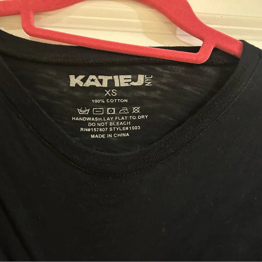 Katie J NYC Black Short Sleeve Tee Size XS - Image 2