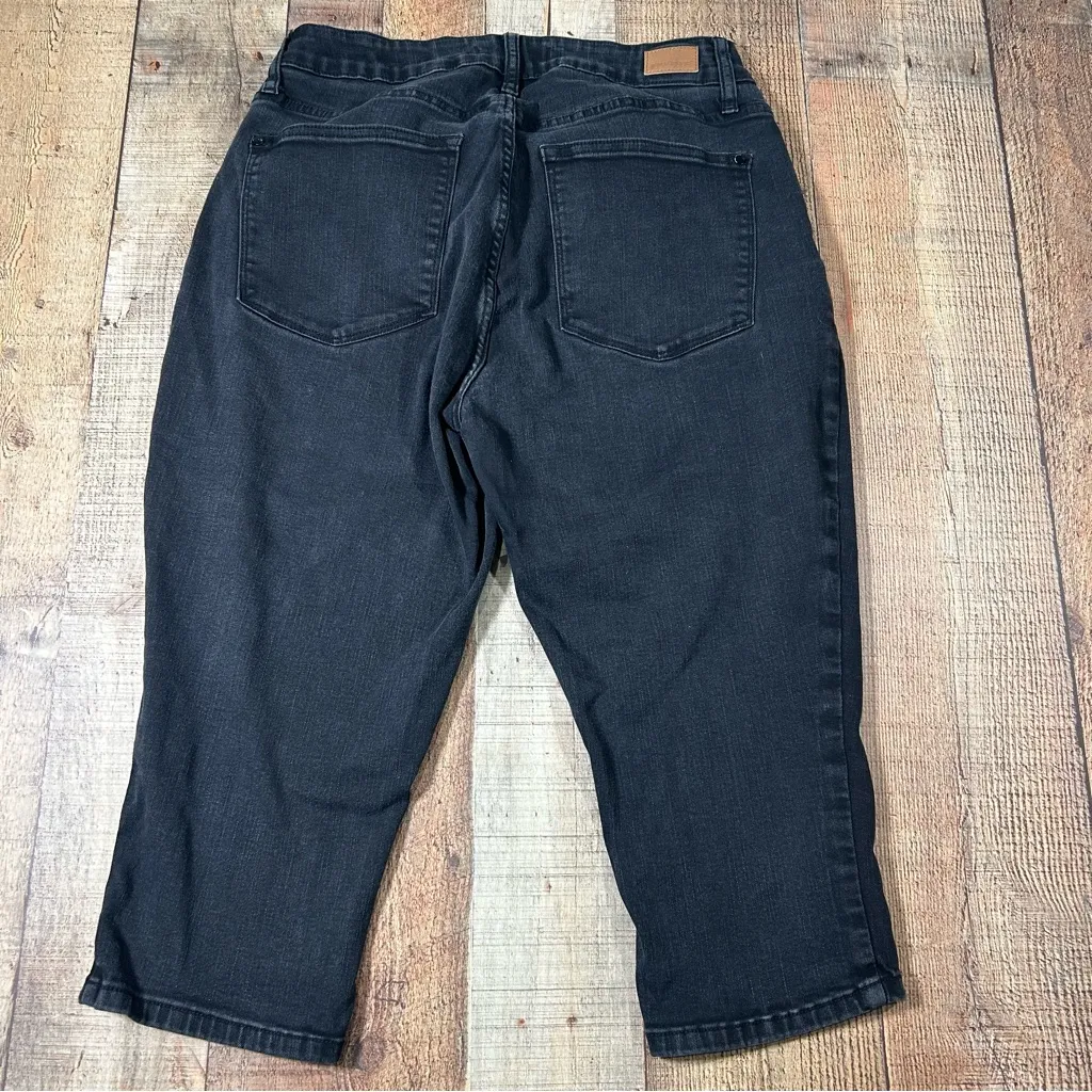 Judy Blue Capri Jeans 14W Black Capri Fit Stretch Denim - Image 2