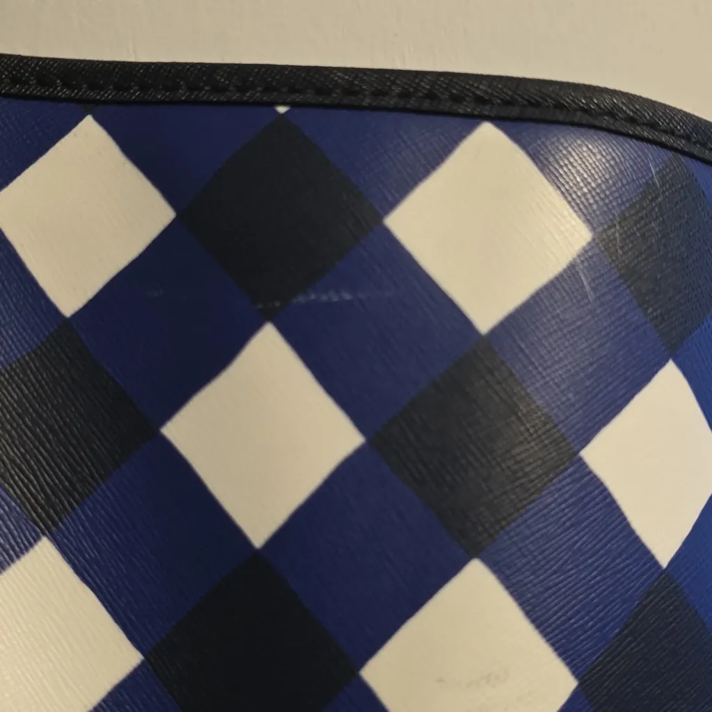 Kate Spade Navy and White Plaid Tote - Image 5