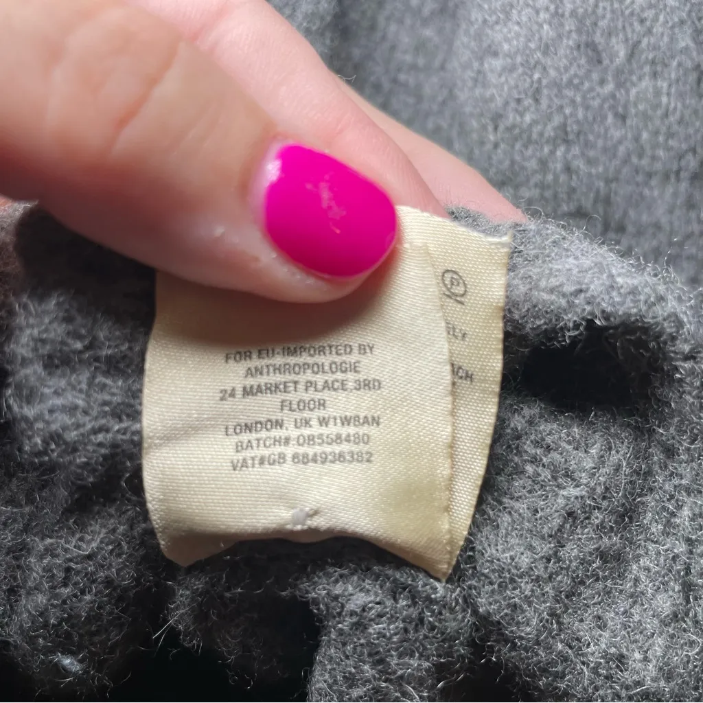 Anthropology | Moth Grey Fireside Turtleneck Sweater Size XS Gray - Image 6