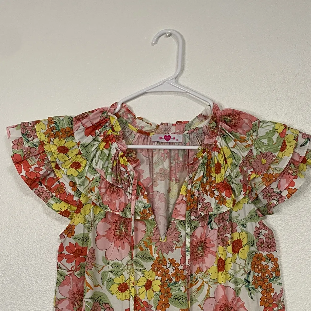 Buddy Love Floral Ruffle Sleeve Blouse - Image 4
