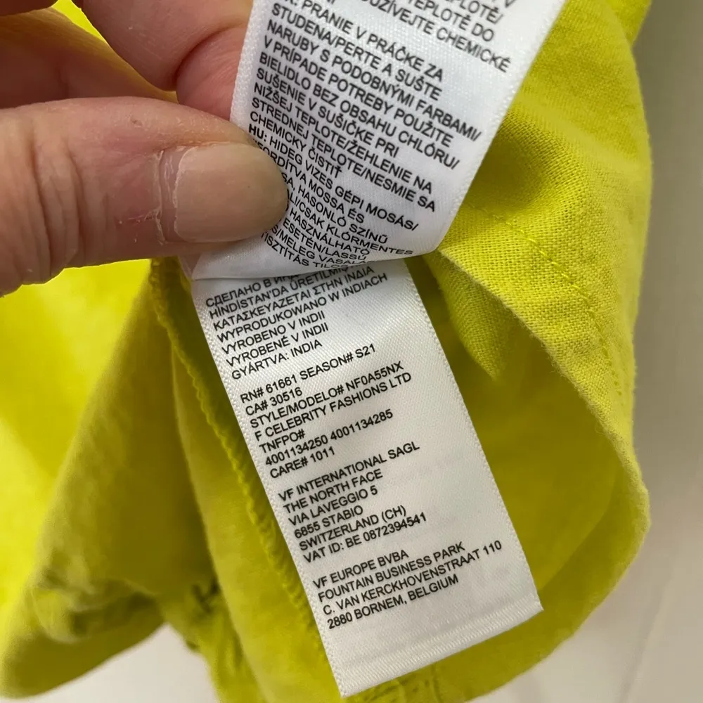 The North Face Hillrose Hemp Tank Top Sulphur Spring Green ~ Women’s Size L - Image 9