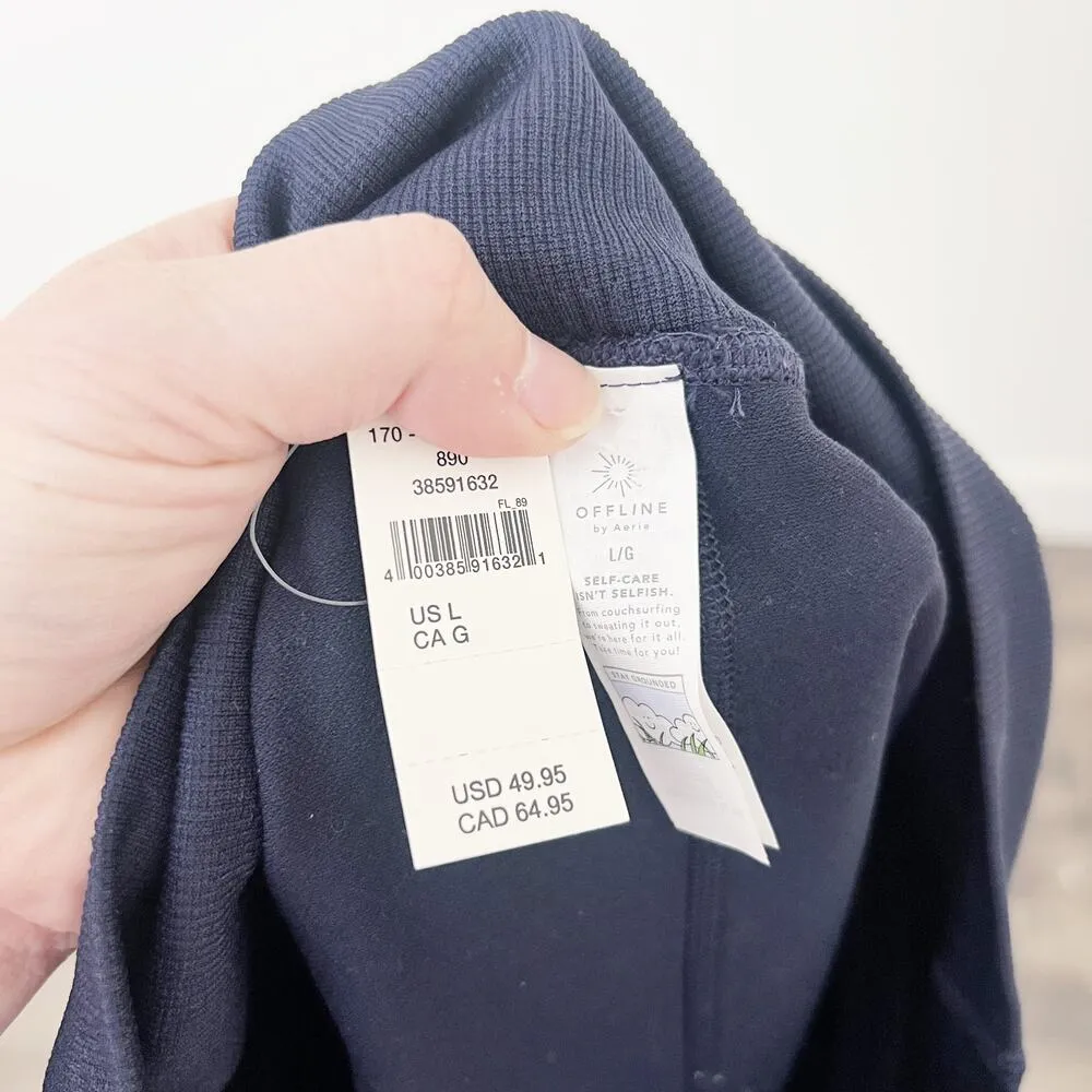 [Offline by Aerie] Navy Blue Hole in One Terry Cloth Mini Skort NWT Size Large L - Image 10