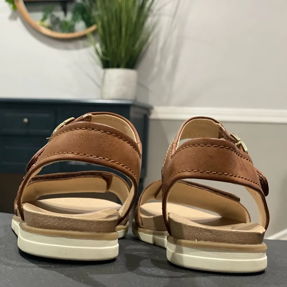 Dr. Scholl's Shoes Women's Nicely Sun Flat Sandal Size 8 Brown - Image 6