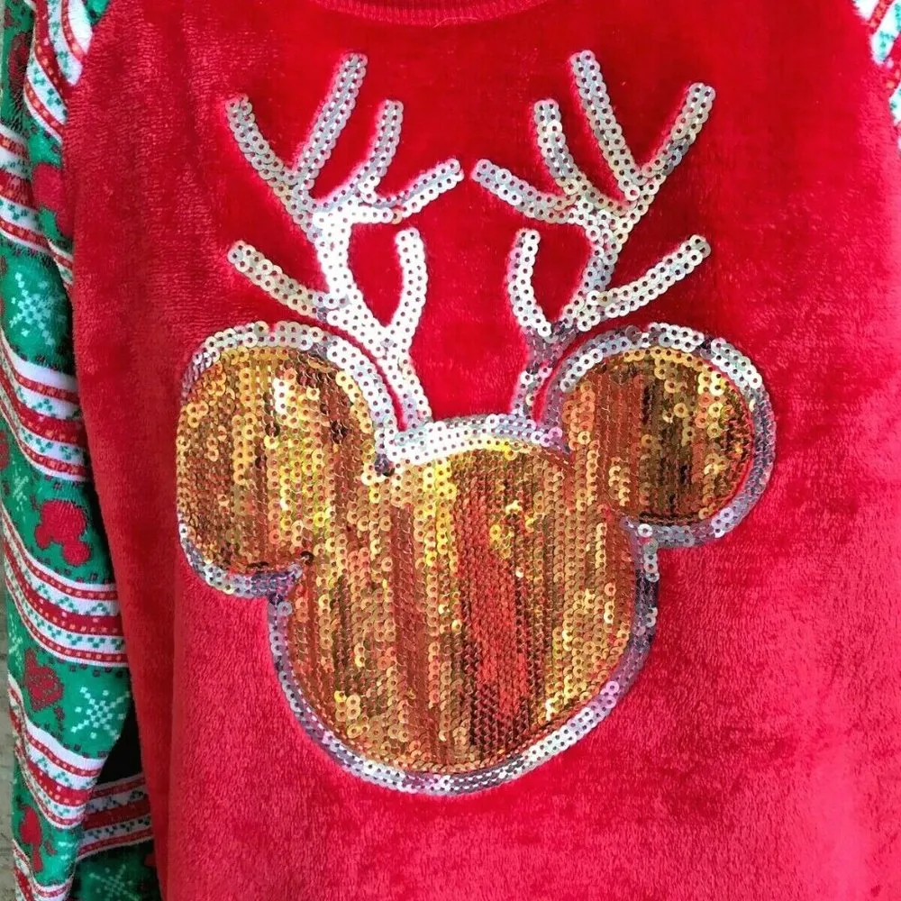 Disney Mickey Mouse Reindeer Sweater Juniors  XL - Image 4
