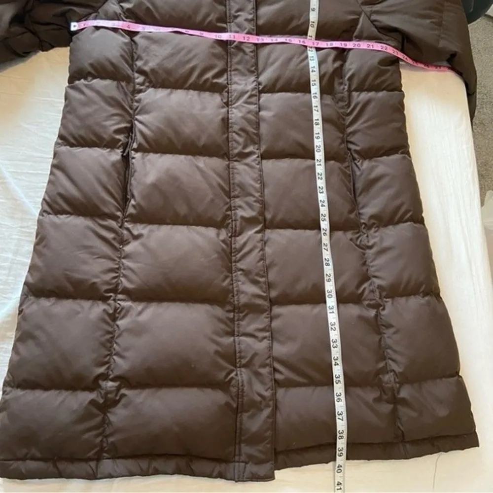 L.L. Bean Brown Quilted Puffer Down Jacket Size XL Long Madi Length - Image 10
