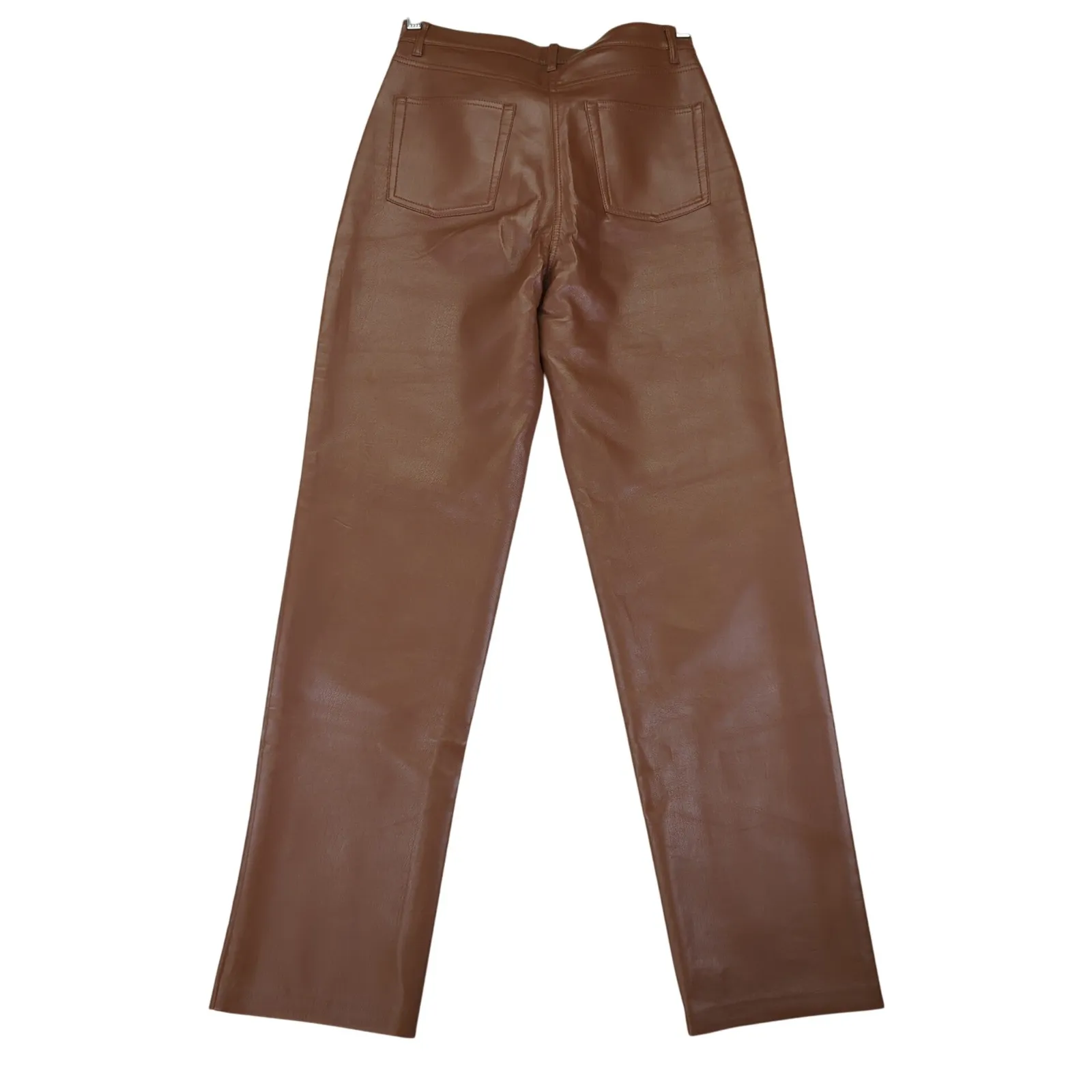 Wilfred Melina‎ High Rise Pants Vegan Faux Leather Straight Leg Women's Size 8 - Image 2