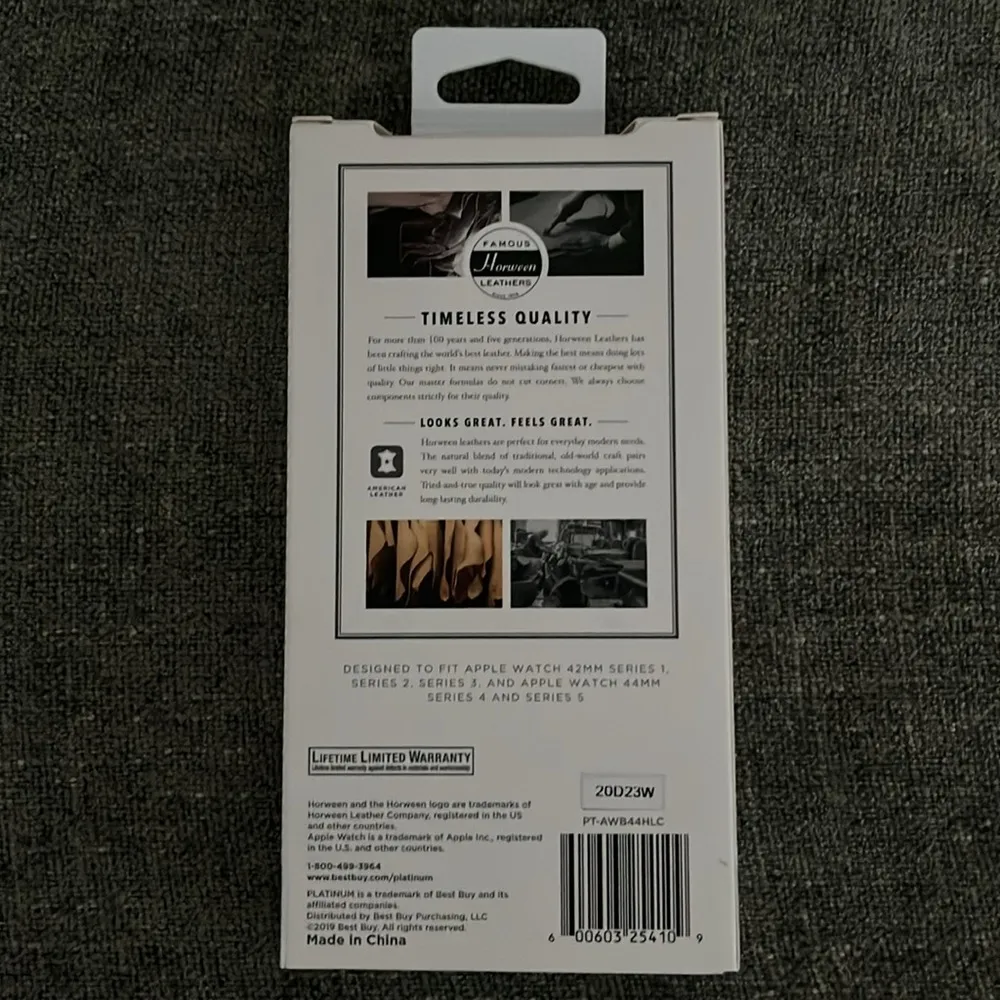 UNUSED LEATHER APPLE WATCH BAND Brown - Image 2