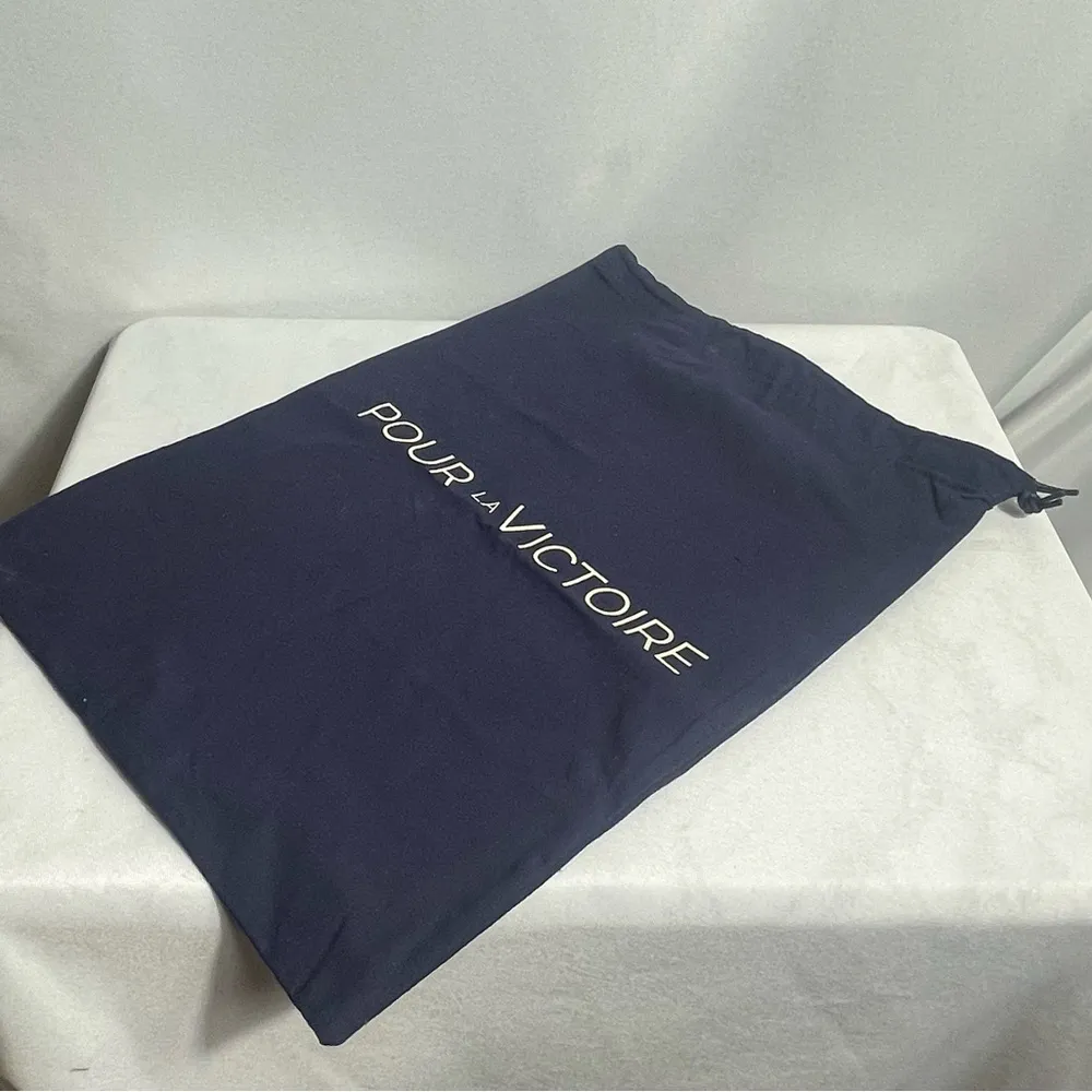 Pour La Victoire Cennasp Pumps Black Suede Patent Heels 8M Box & Dust Bag - Image 2