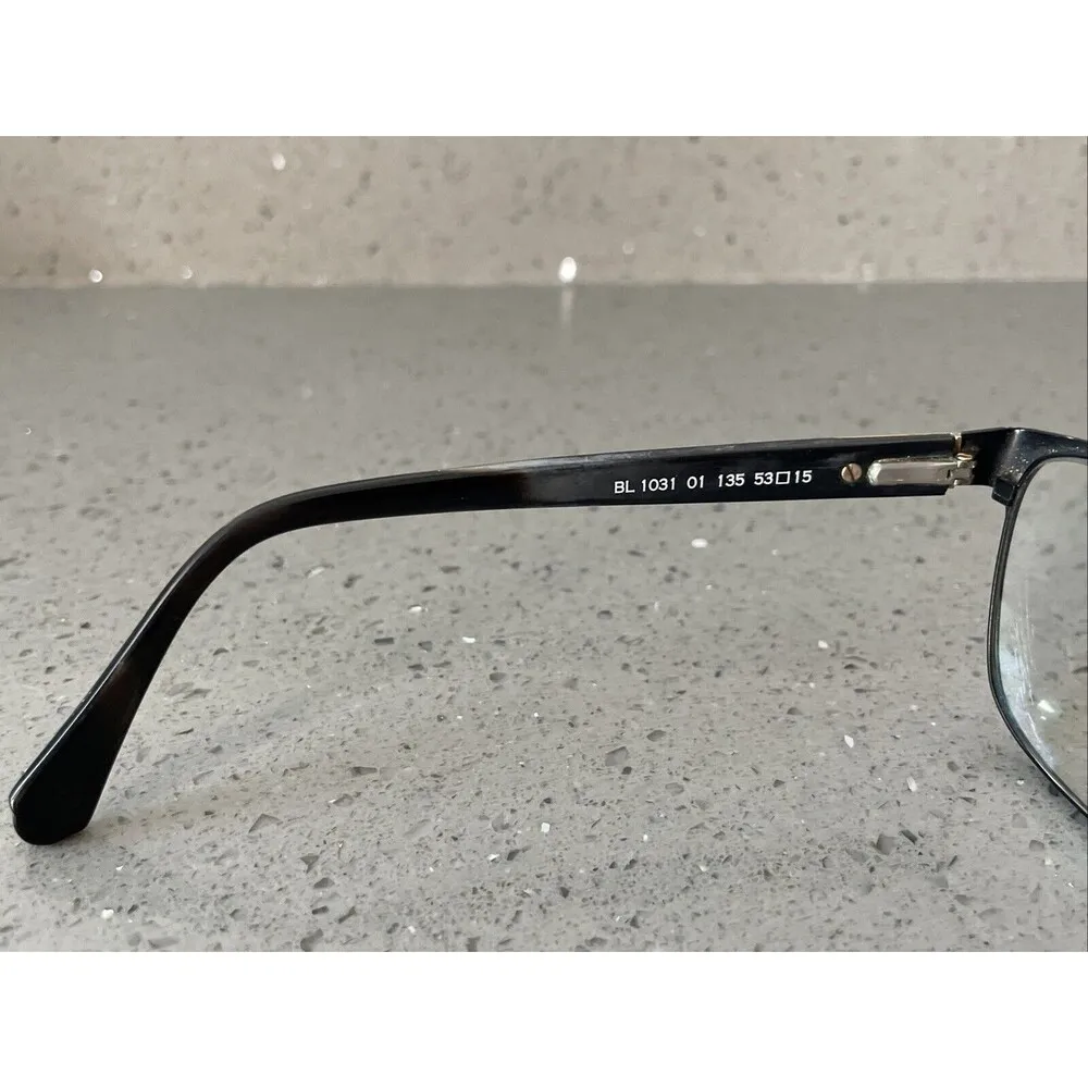 BALMAIN BL1031 01 Eyeglasses Frames Only France 53-15-135 Black Matte/Gold PM89 - Image 4