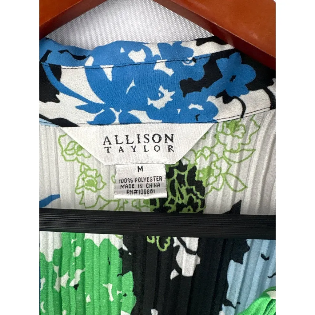 Women’s Allison Taylor Size Medium Multi Color Button Up Blouse - Image 4