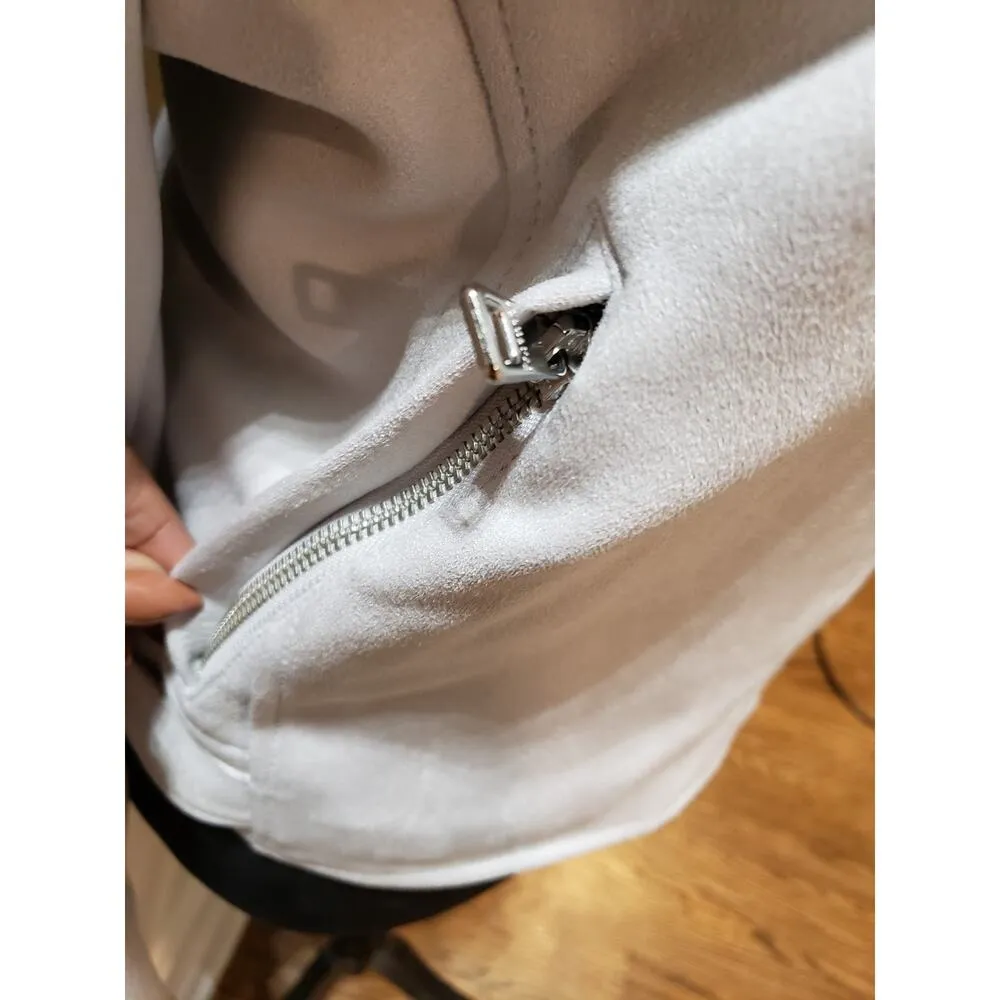 Banana Republic Moto Jacket Women's Size X-Large White Polyester Long Sleeves - Image 7