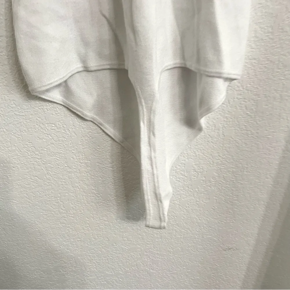 Abercrombie & Fitch Womens Tank Bodysuit White Sleeveless High Neck Size XL - Image 7