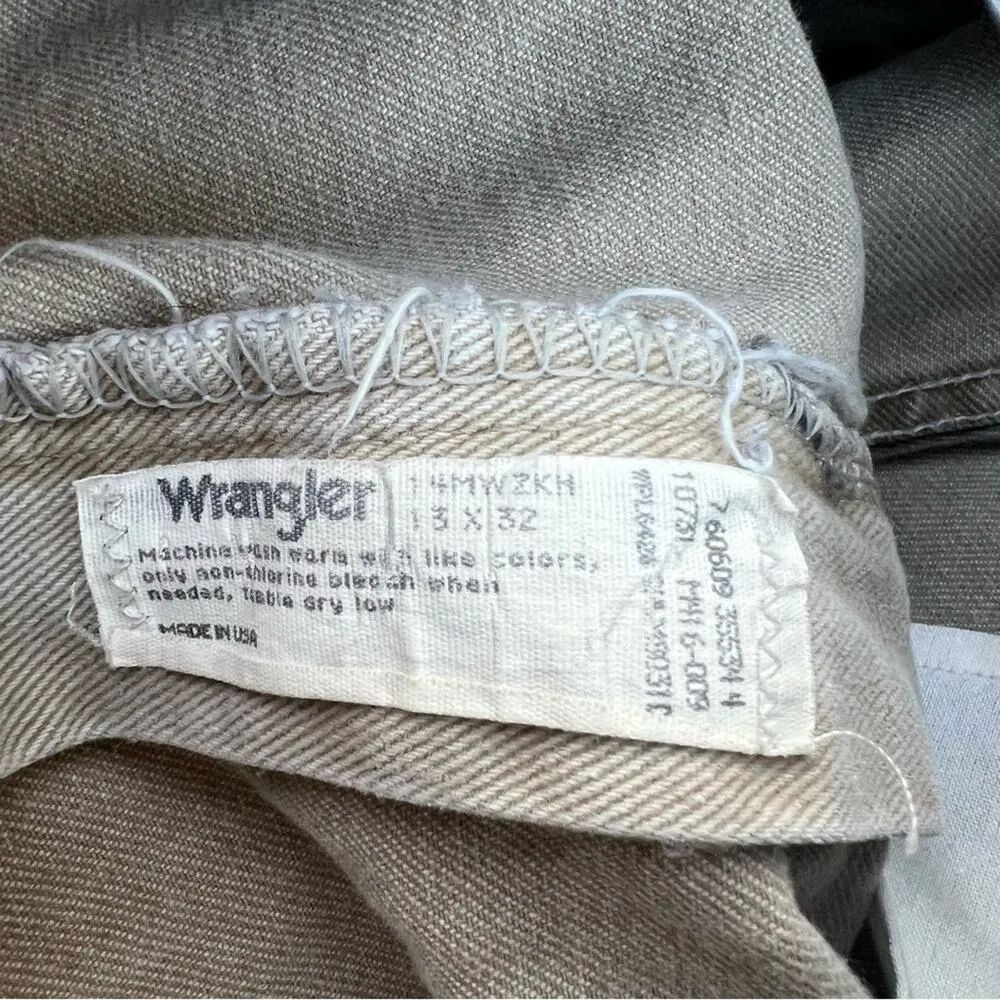 Vintage 90s Wrangler Women’s Khaki Cowgirl Fit Wedgie Jeans 14MWZ 13x32 - Image 4
