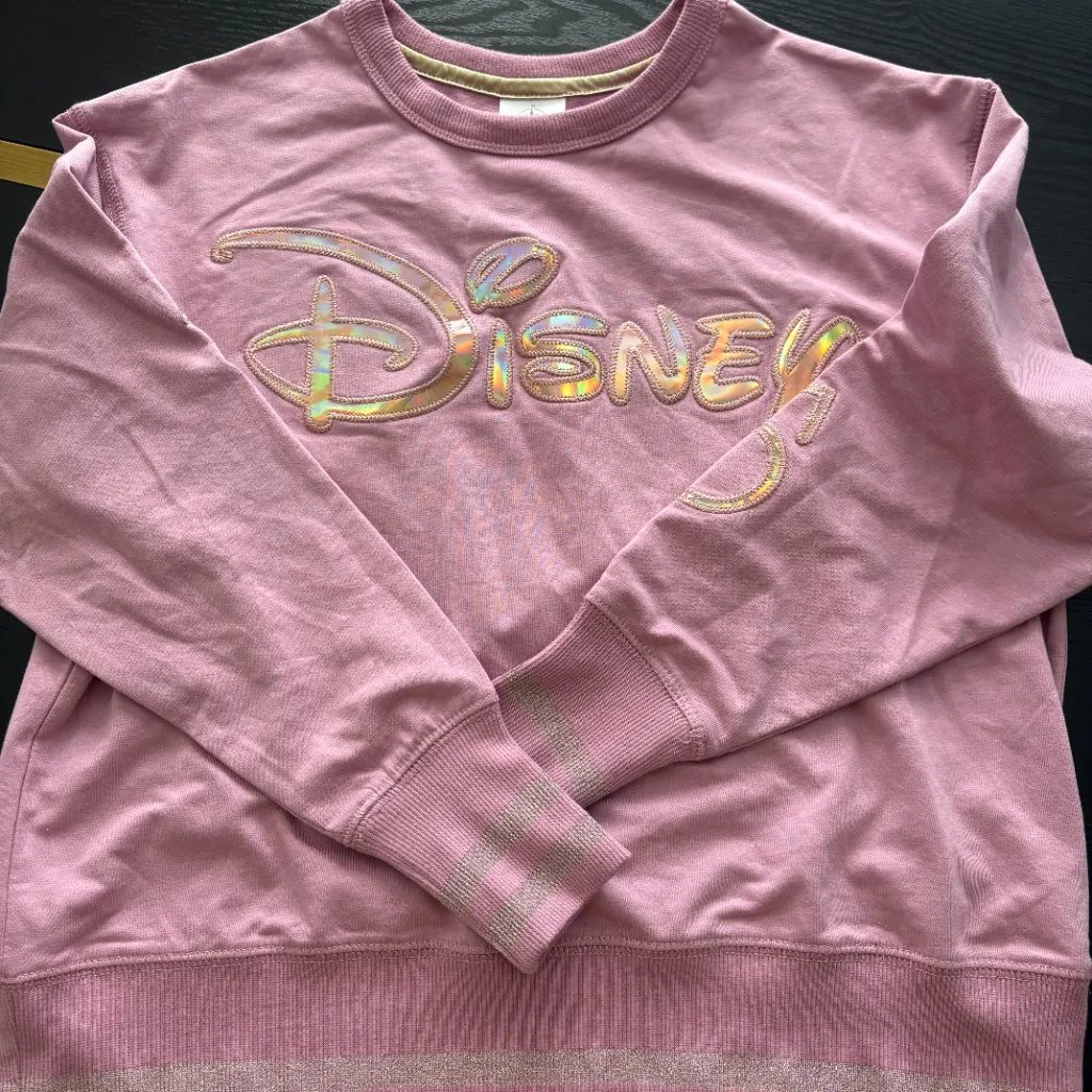Disney EARidescent Collection 50th Anniversary Sweatshirt Pink Size X-Small EUC - Image 3