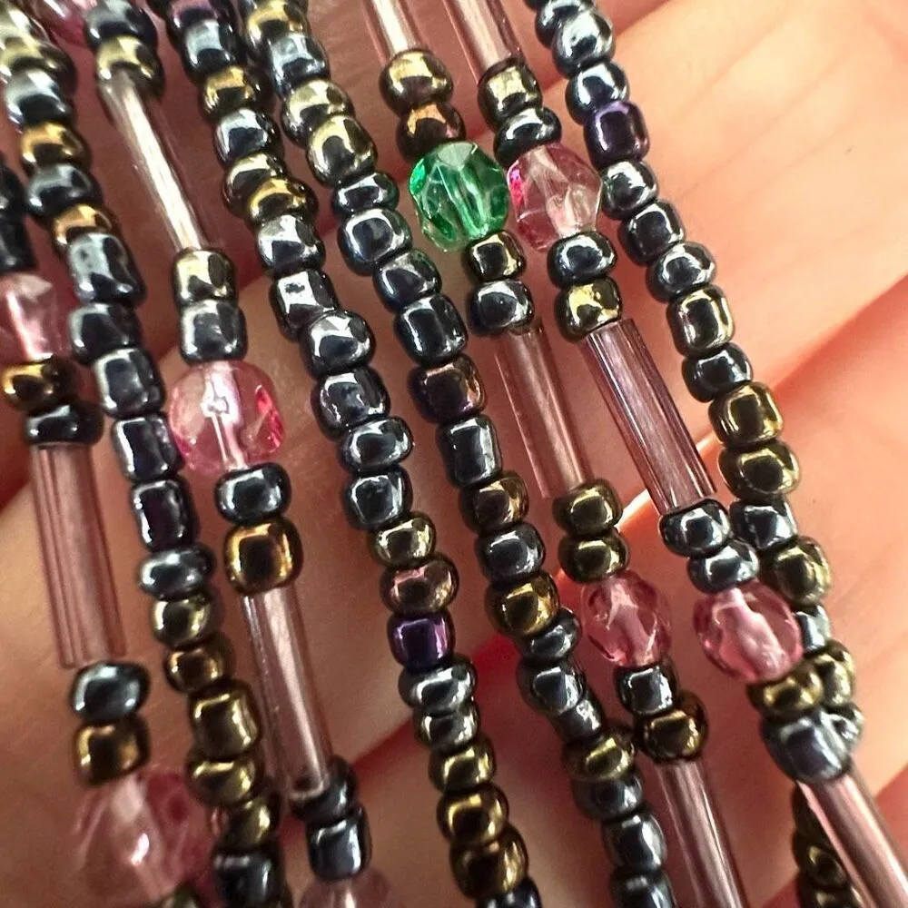 Premier Designs Purple and pink multi strand beaded necklace - Image 7