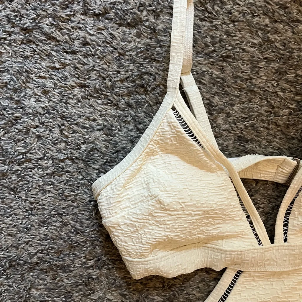 Cupshe NWT White Textured One-Piece Swimsuit - Image 5