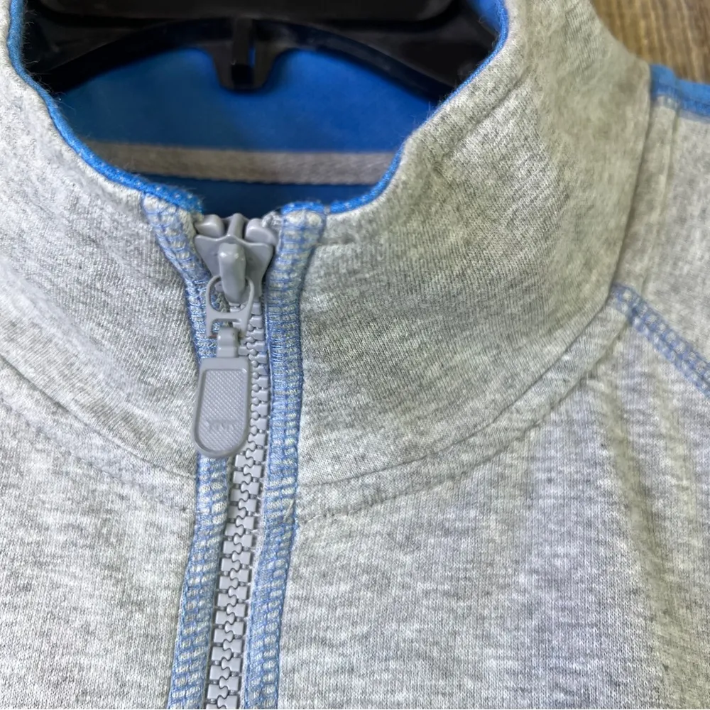 SJB Active St. John Bay Large Gray & Blue Zippered Front Long Sleeve Jac… - Image 4