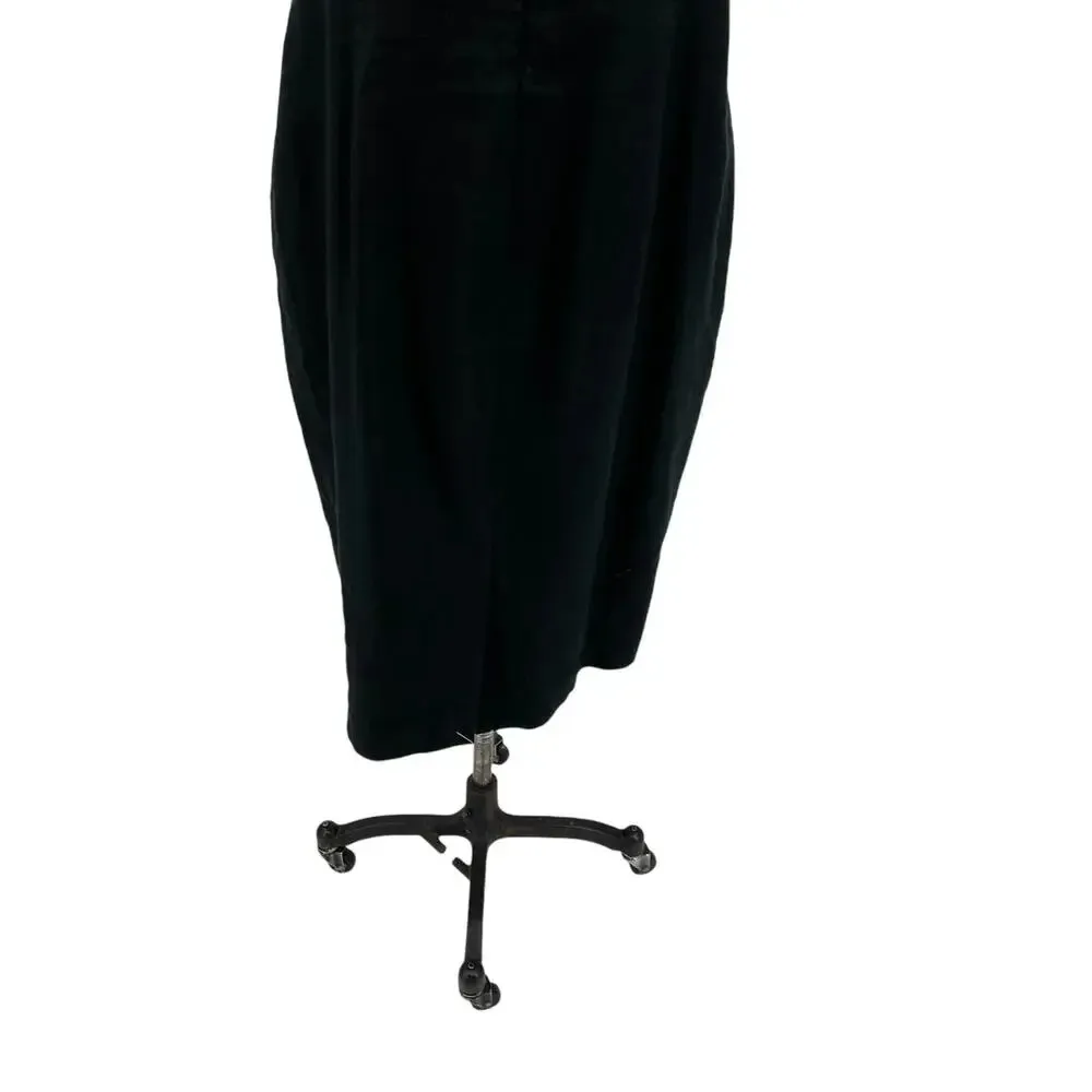 J.Crew Squareneck Sheath Dress in Stretch Linen Blend Black‎ Size 16T Tall Black - Image 10