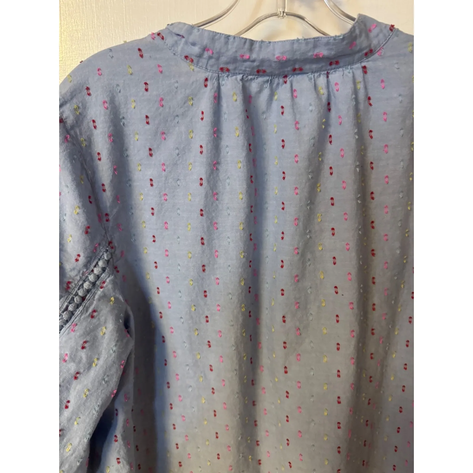 Crown & Ivy XL Charbrsy Rainbow Shirt Dress Balloon 3/4 sleeve - Image 12