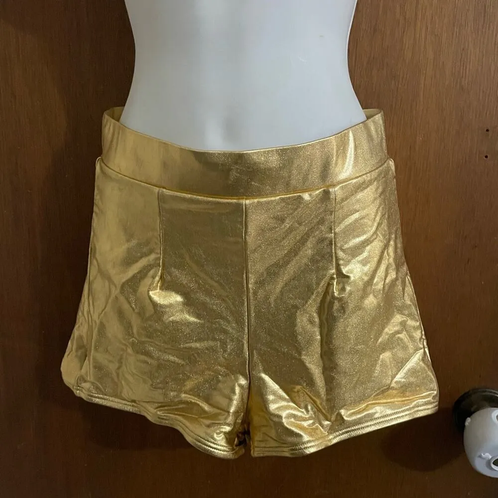 Unique Vintage swim hot pants in Gold - Image 2