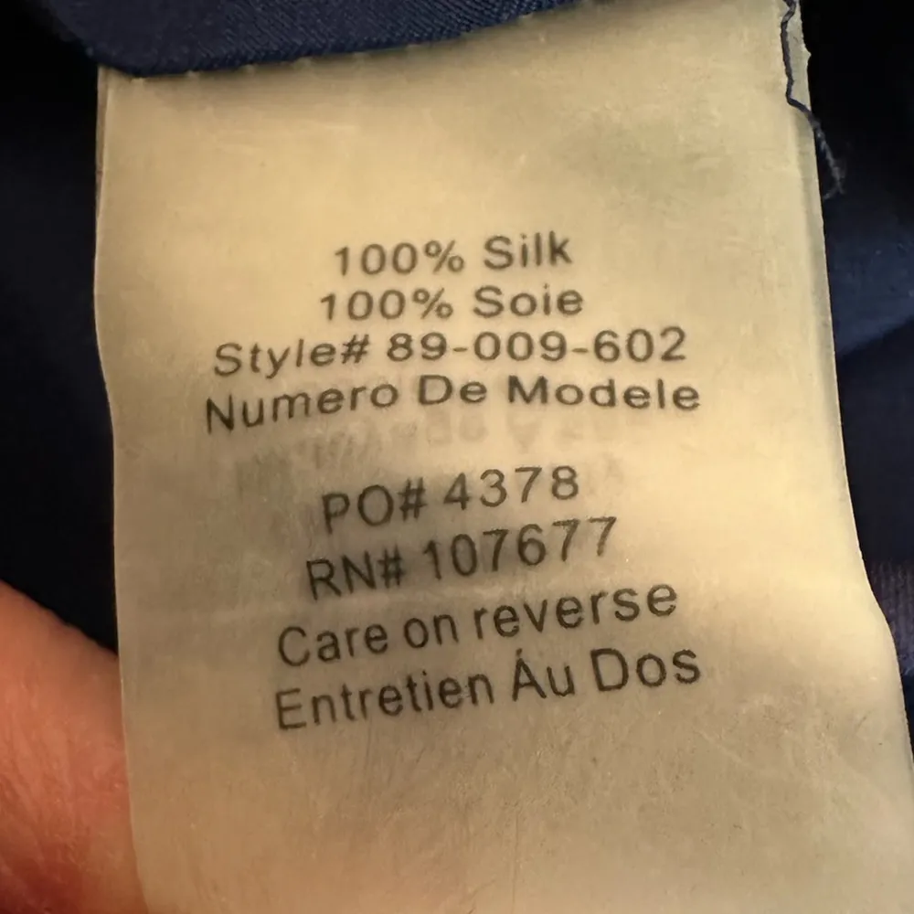 NWT  Blue White Paisley Floral Silk Halter Y2K Top Blouse Medium - Image 14