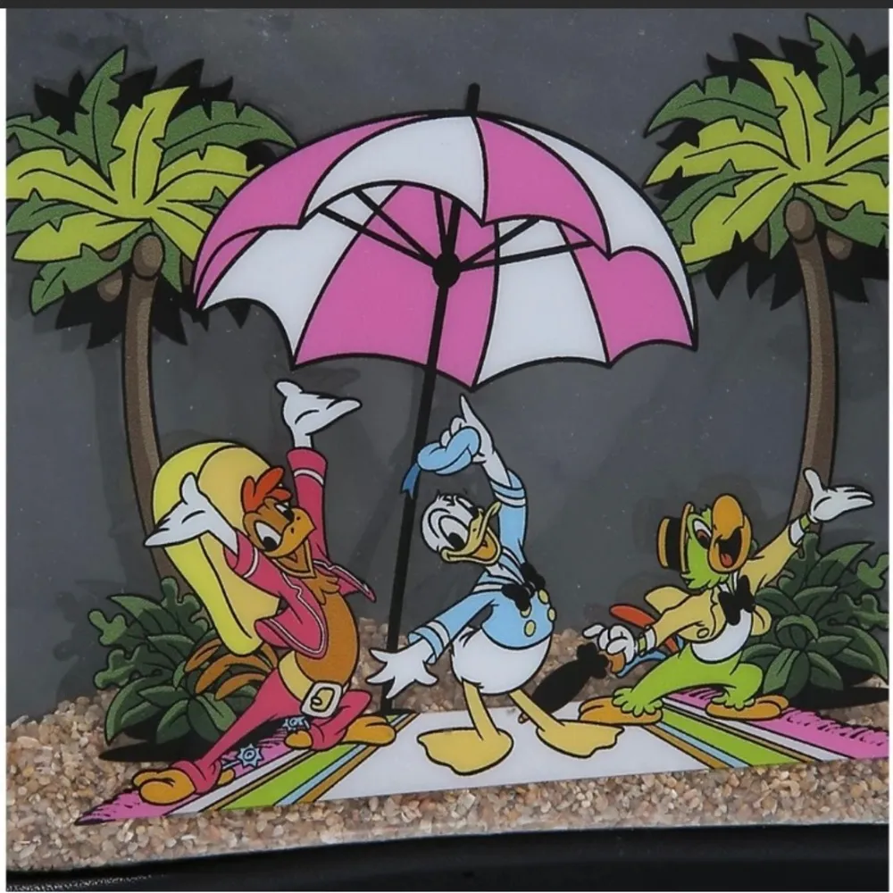 Loungefly Disney Three Caballeros Beach Sand Donald Duck backpack palm tree NWOT - Image 2