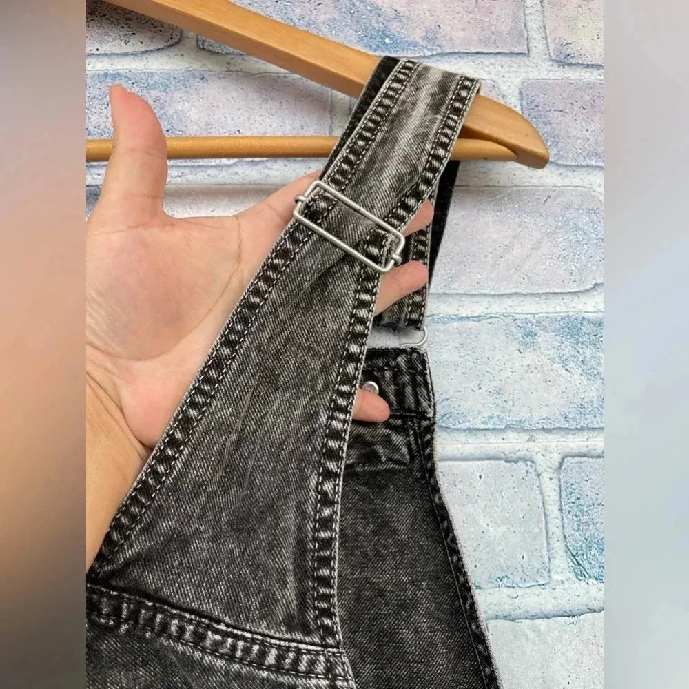 Carhartt Work In Progress acid Black Bib Double Knee Overalls large - Image 13