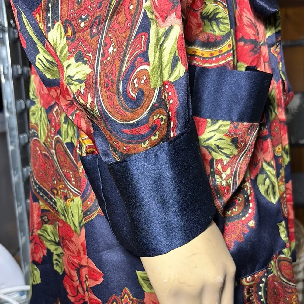 Vintage Victoria Secret women’s long Floral Satin Robe  size P/S - Image 6
