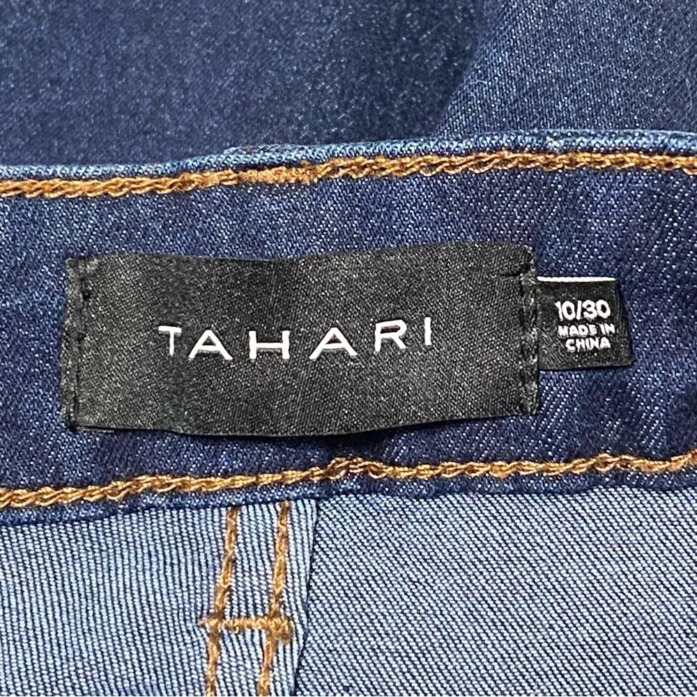 Tahari Chloe Tummy Tuck Skinny Jeans Fit Solution Blue Stretch Denim Size 10 - Image 3