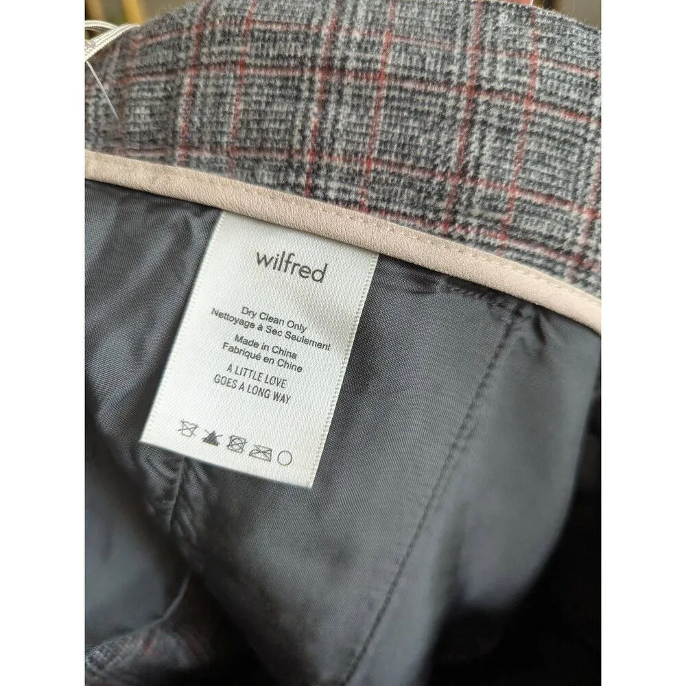 Aritzia Wilfred wool cashmere blend plaid trouser pants 6 - Image 5