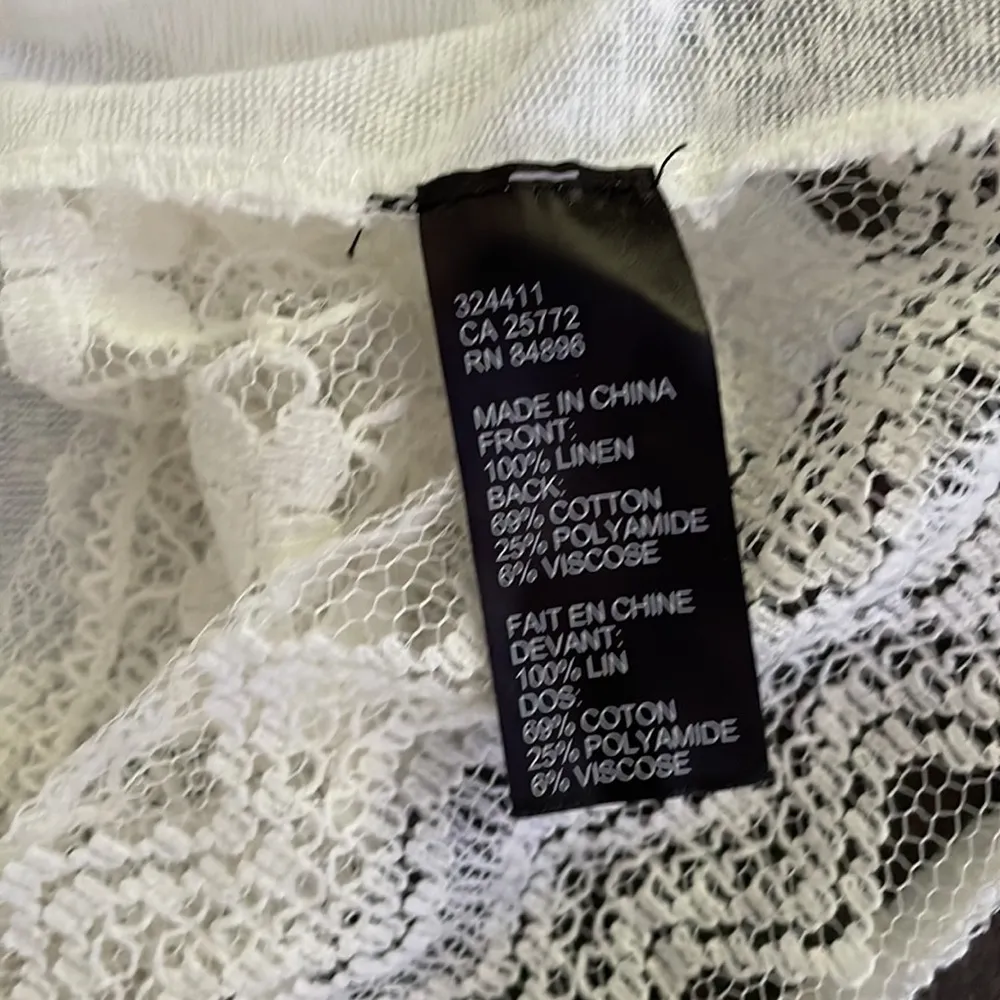 DEX LORD & TAYLOR NWT Sheer Ivory Lace T-Shirt Size Small - Image 9