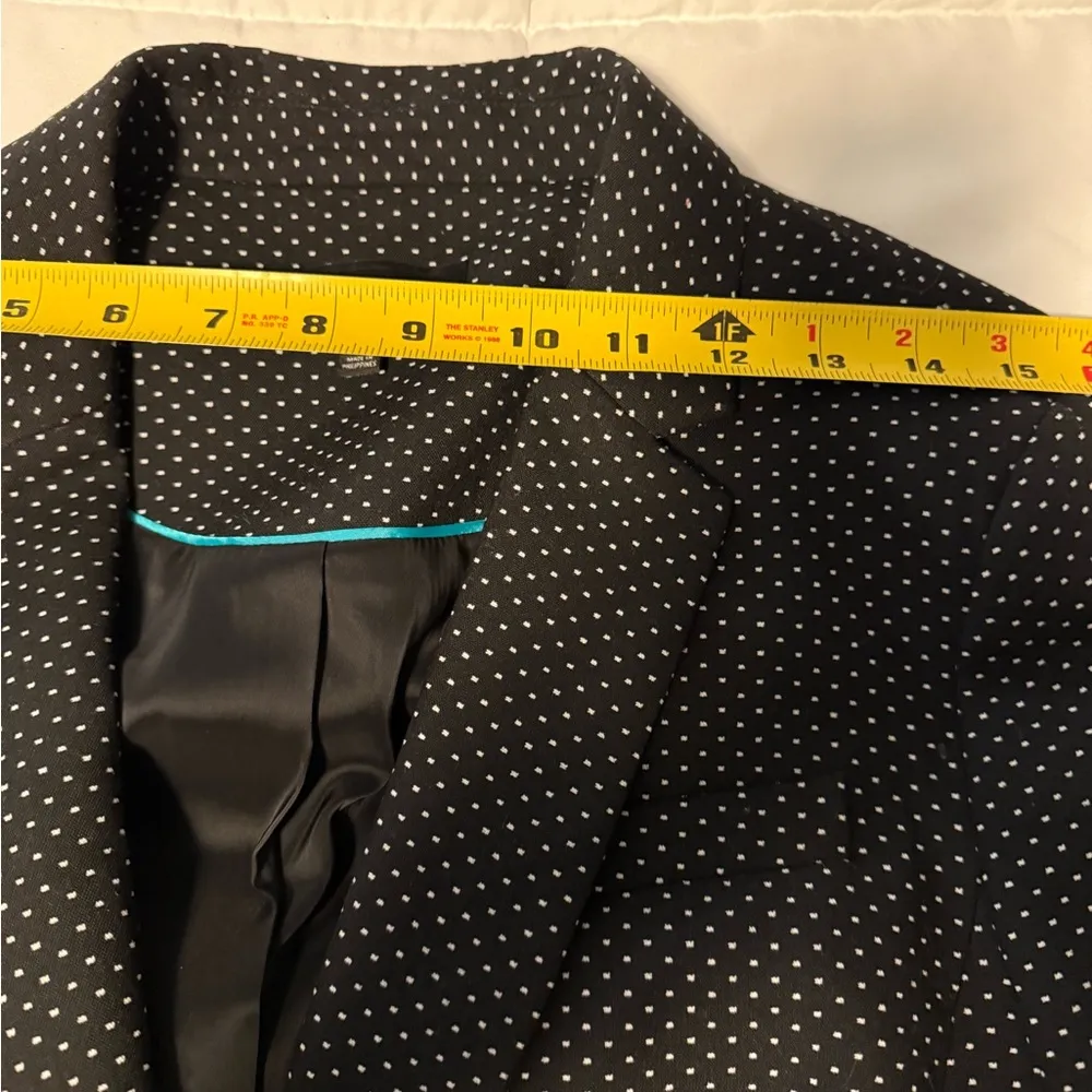 Talbots Black and White Dotted Blazer size 10 - Image 10