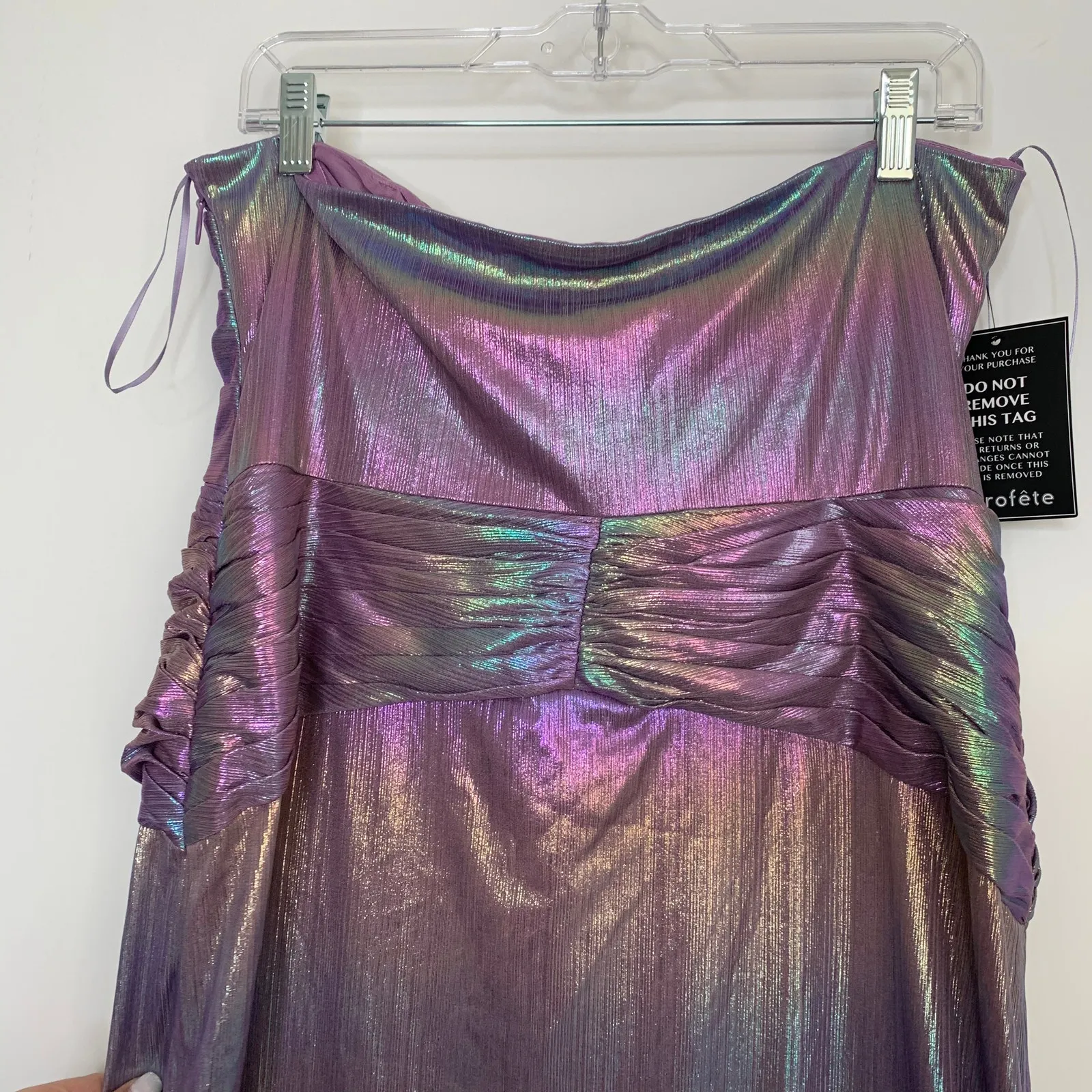 Retrofete Soleil Dress Lilau Lilac Aurora Iridescent Womens New X-Large - Image 11