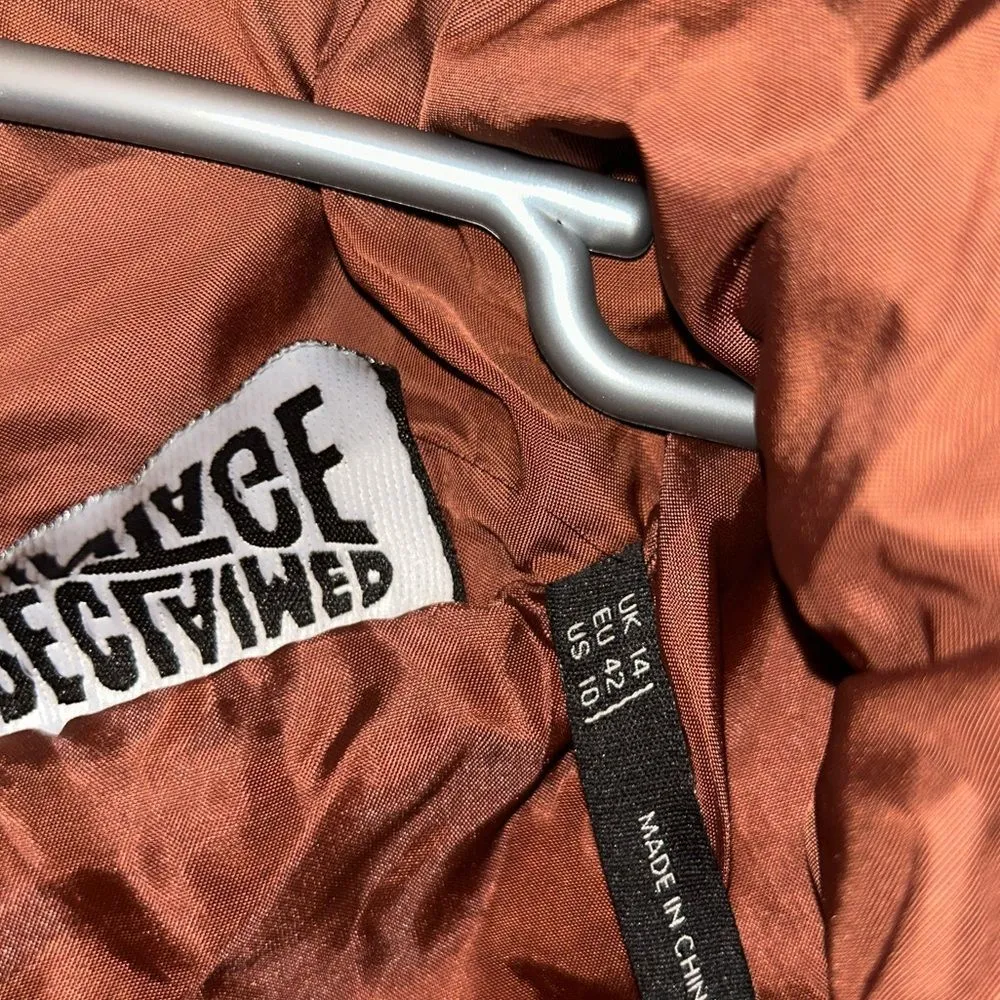Vintage Reclaimed Brown Puffer Jacket(Size 10) - Image 5