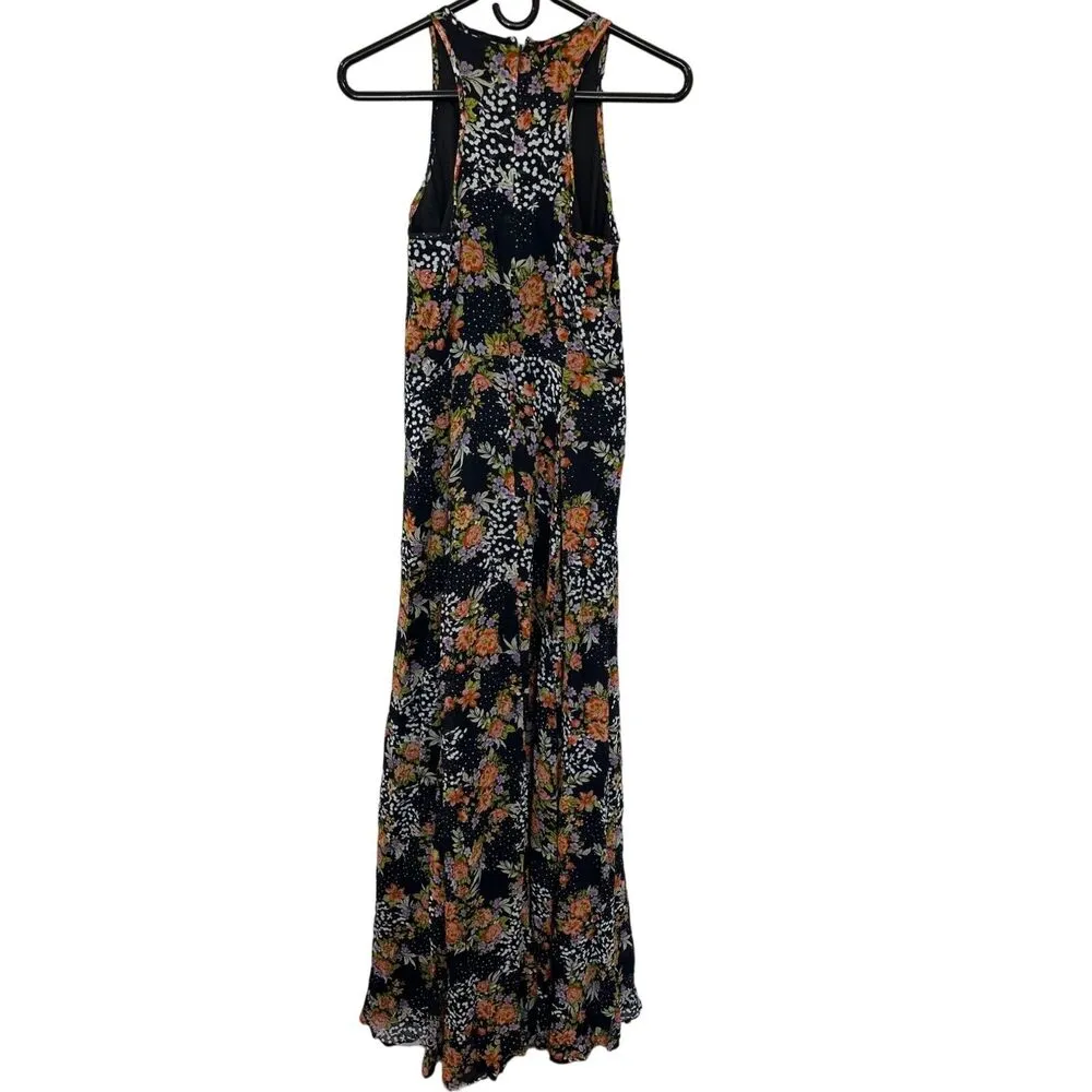 Yumi Kim Dream Floral Dark Fairy Cottage Maxi Dress Front Split NWOT Small - Image 4