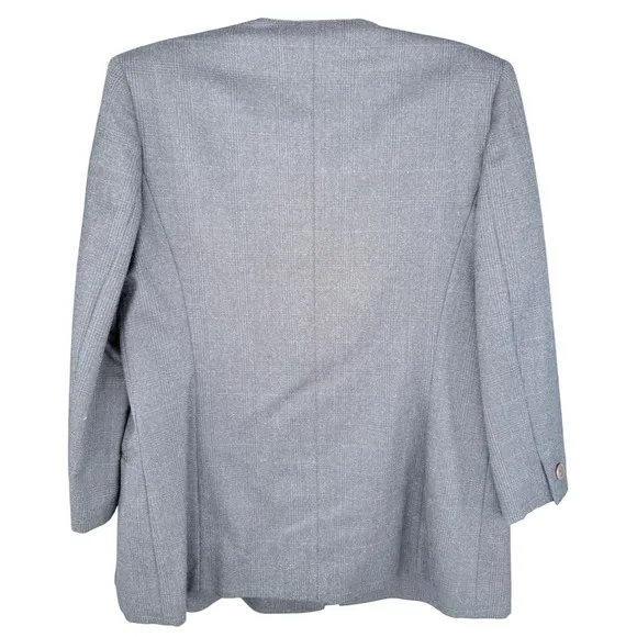 VTG Harvé Benard Blazer Skirt Suit Set Size 10‎ Wool Blend Plaid Career - Image 8