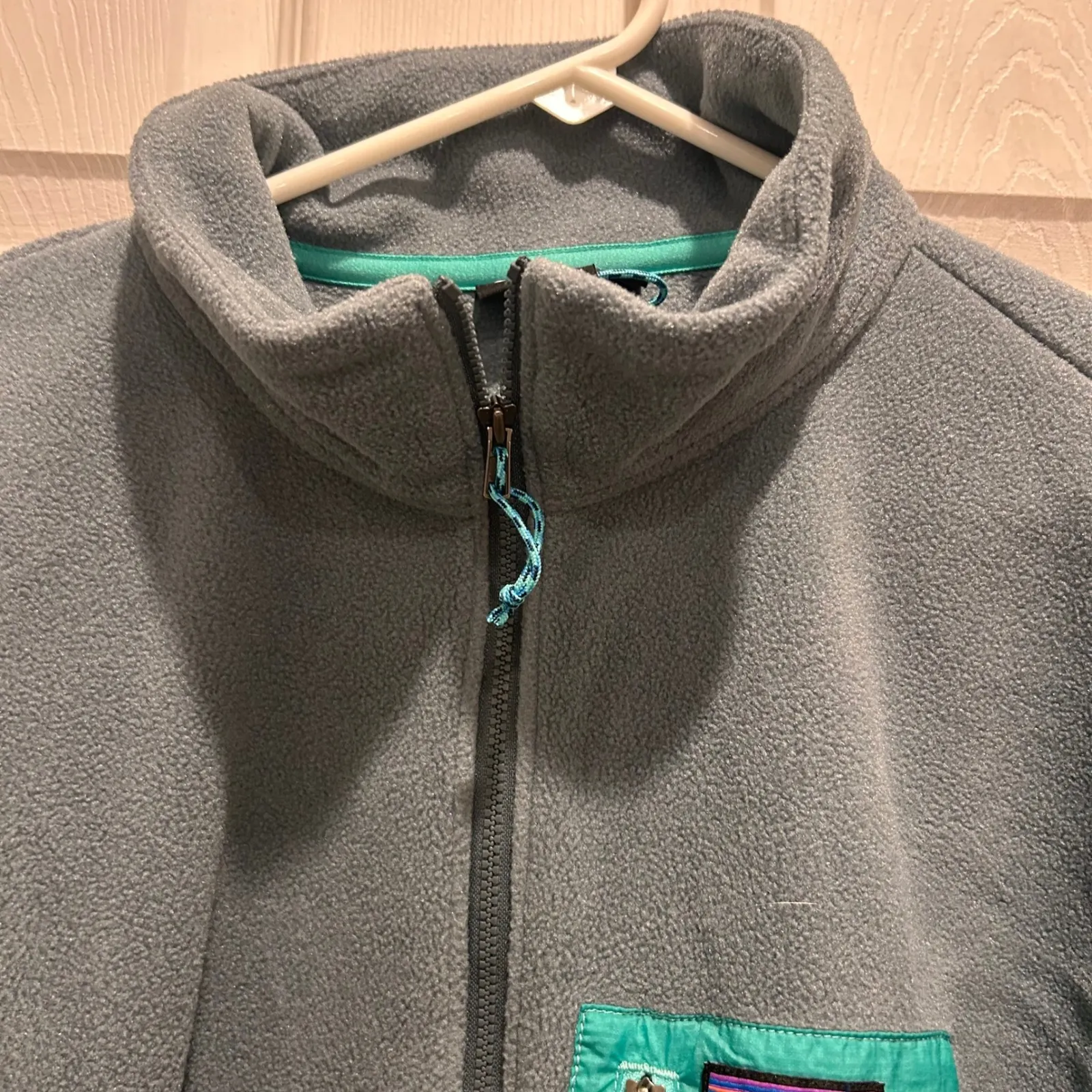 Patagonia Microdini Women's Fleece Pullover Quarter Zip Jacket Plume Gray Size L - Image 3