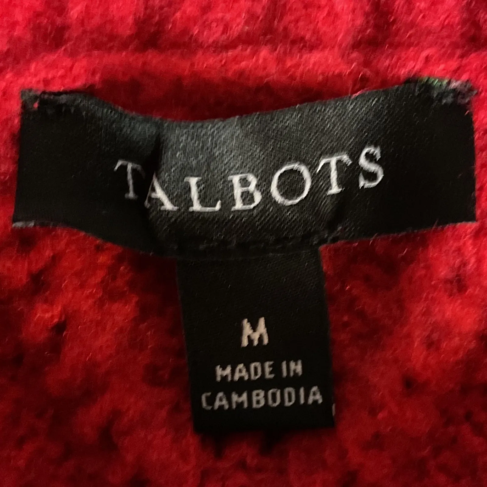 Talbots Diamond Knit Sweater Tunic Long Sleeve Pullover Sweater Red Size Medium‎ - Image 7