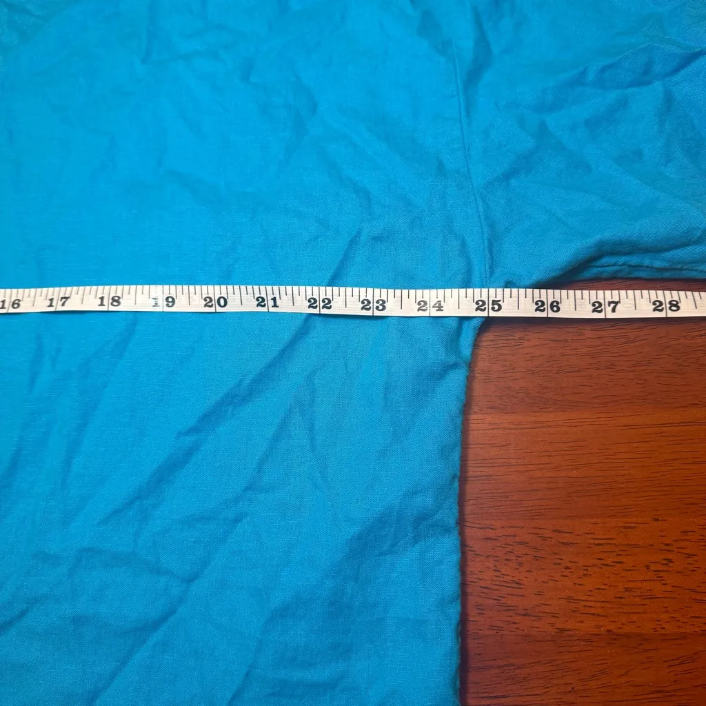 Soft Surroundings Andrea Linen Blend Pullover Short‎ Sleeve Blouse Blue Size 1X - Image 7