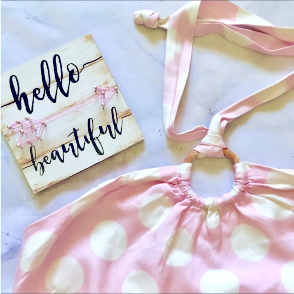 🐳VINEYARD VINES🐎Kentucky Derby SILK Polka Dot Halter Top - Image 2