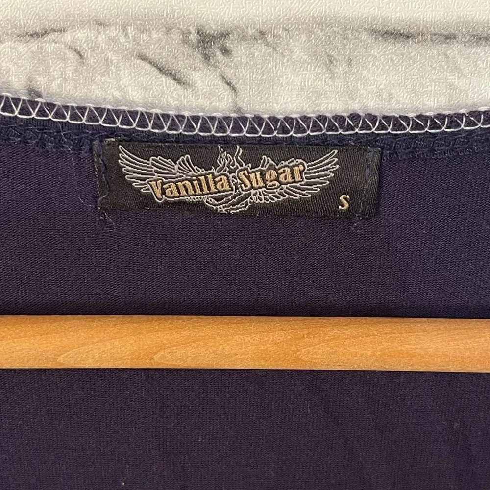 Women’s Vanilla Sugar blue embellished American flag sleeveless top Small - Image 4