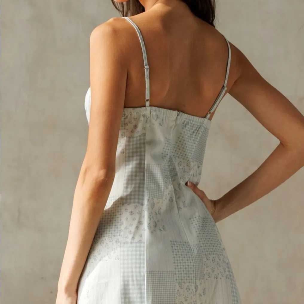 Storia Light Blue Checkered Chemise - Image 3