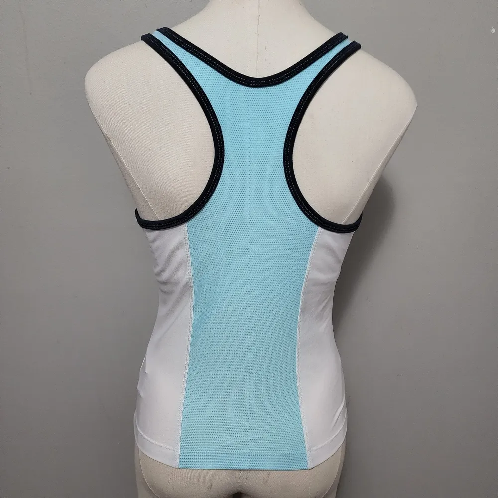 Nike aqua/navy trim racerback tank size medium - Image 4