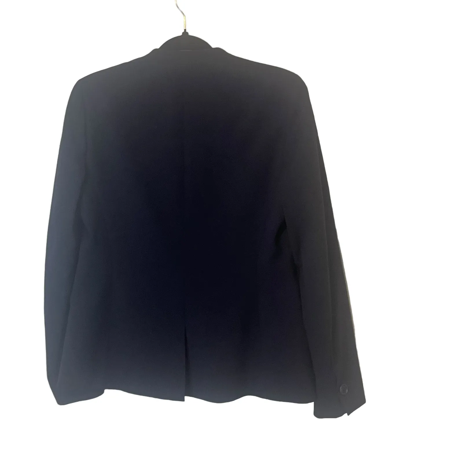 Bar III Size 4 Navy Blue Career Wear Office Viscose‎ Blend One Button Blazer - Image 6