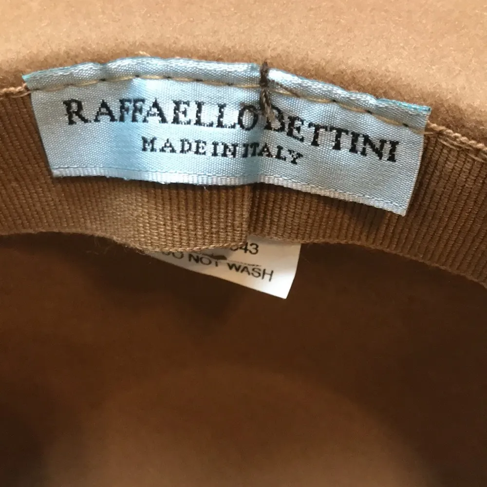 Raffaello Bettoni Women’s 100% Wool Brown Fedora Ribbon Bow Hat - Image 5